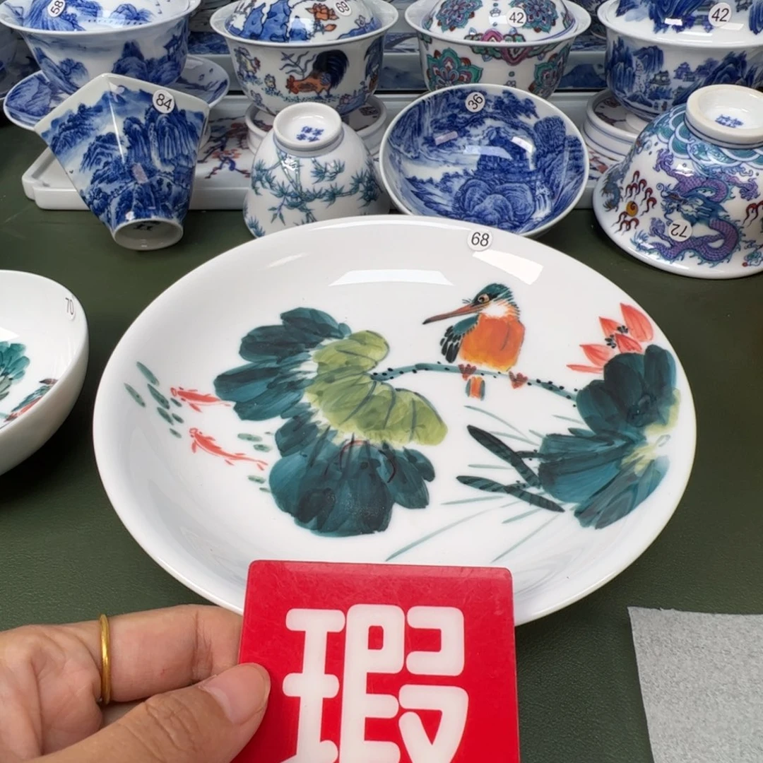 陶瓷景德镇纯手工纯手绘茶具木木68