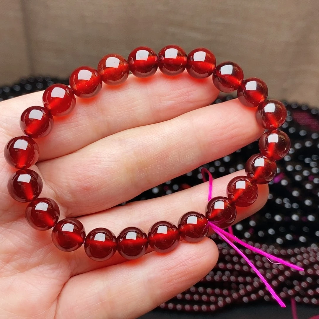 石榴石手链未镶嵌姜*牙卡8.6