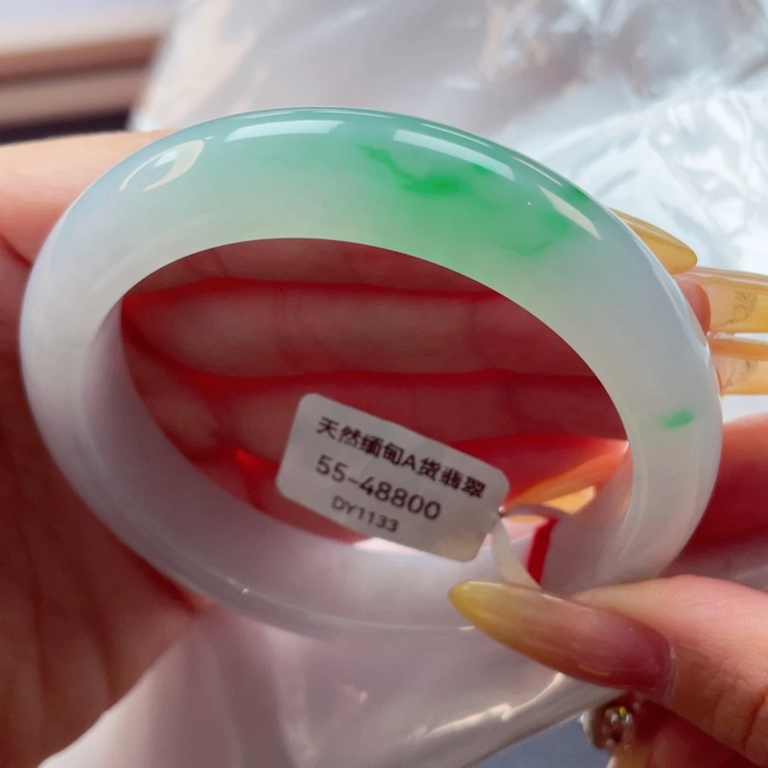 翡翠手镯未镶嵌545556圈9910