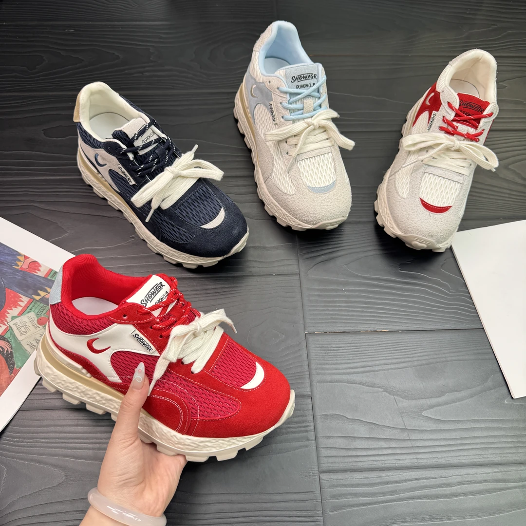 增高7.5cm春夏秋运动阿甘鞋系带内增高真皮百搭圆头女鞋yc1080