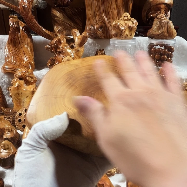 金***心柏木太行崖柏香料底座