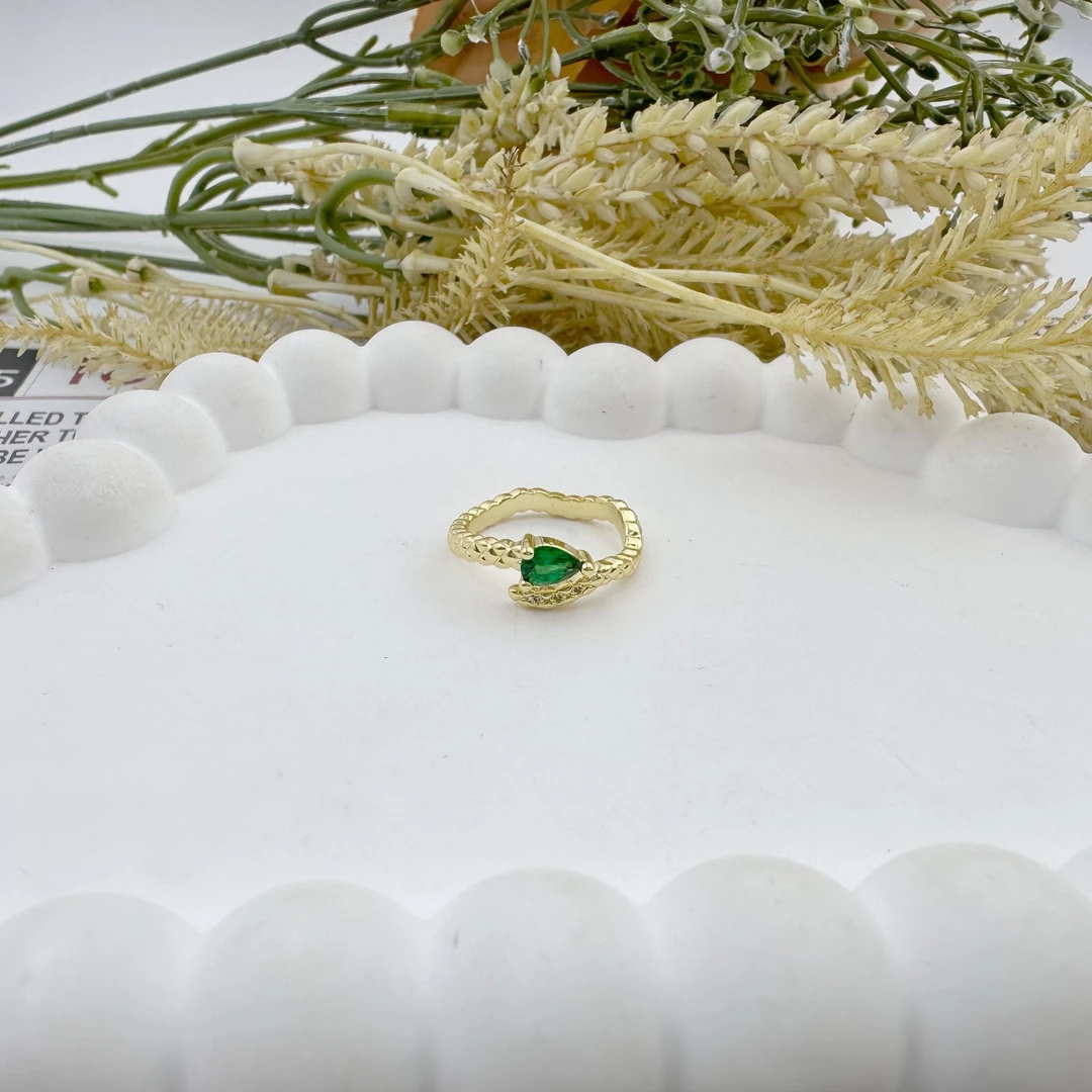 铜合金合成锆石戒指 K0131-铜合金锆石戒指