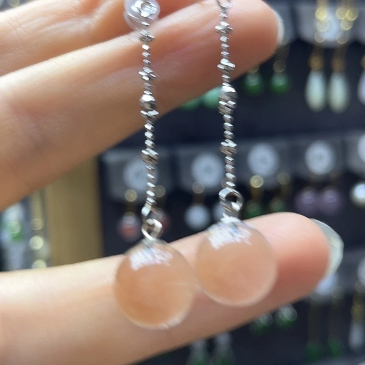 银S925镶嵌耳饰水晶