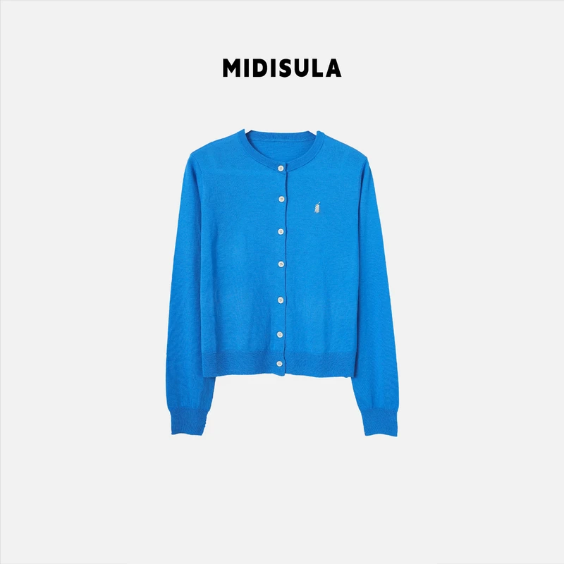 【H.MDSL】春季新款高品质圆领温柔马标刺绣开衫#0066