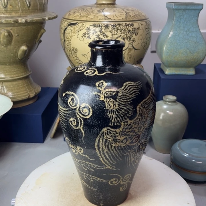 摆件幽*吉州窑梅瓶摆件1