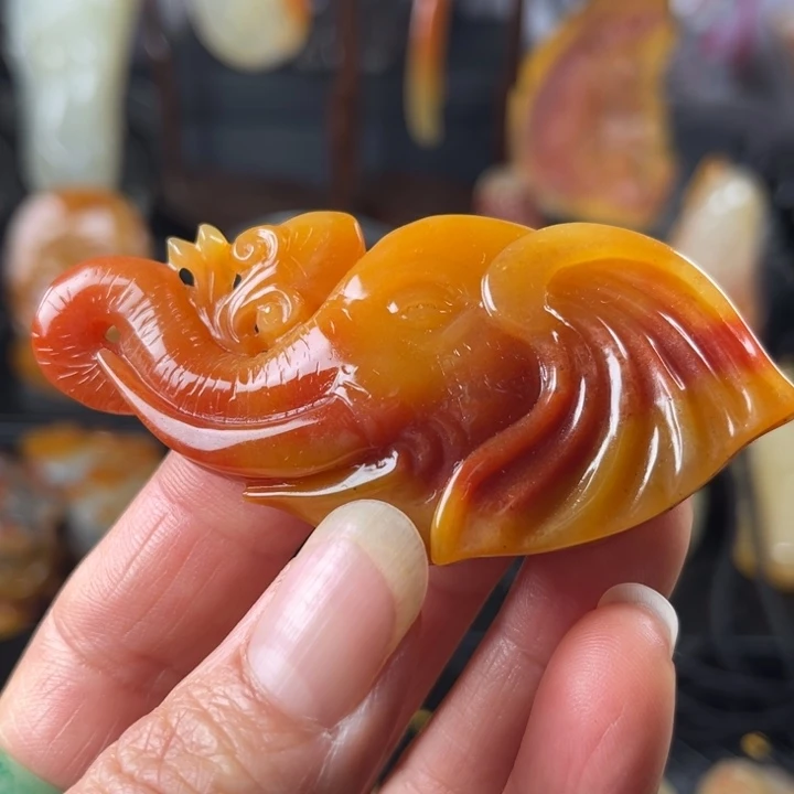 石英质玉（黄龙玉）未镶嵌手链