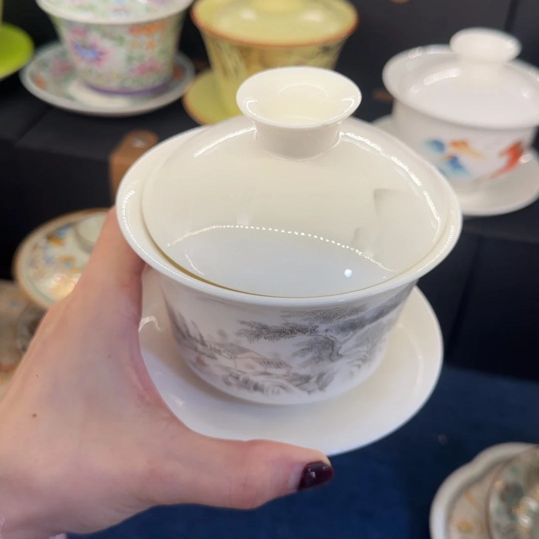 陶景德陶瓷盖碗茶具