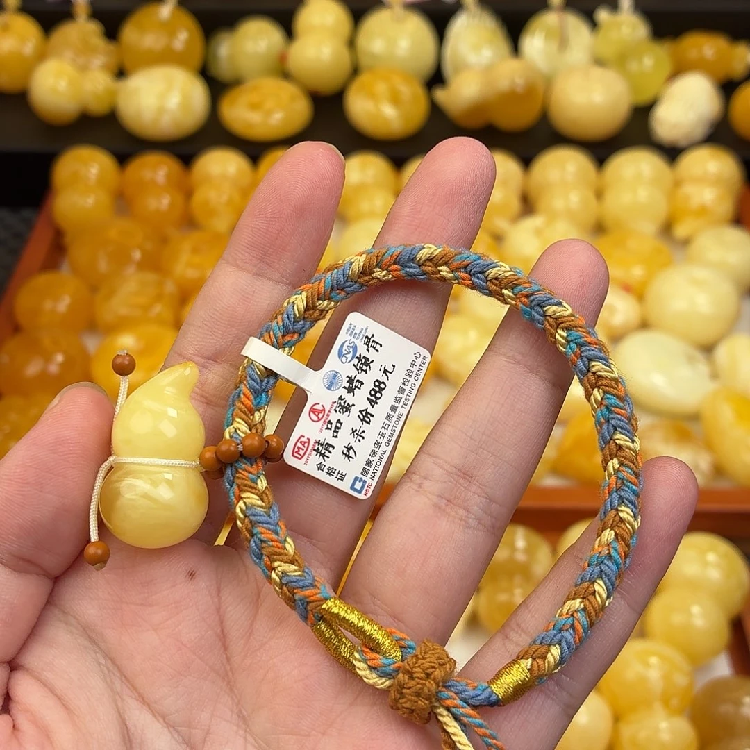 蜜蜡未镶嵌毛衣链蜜蜡