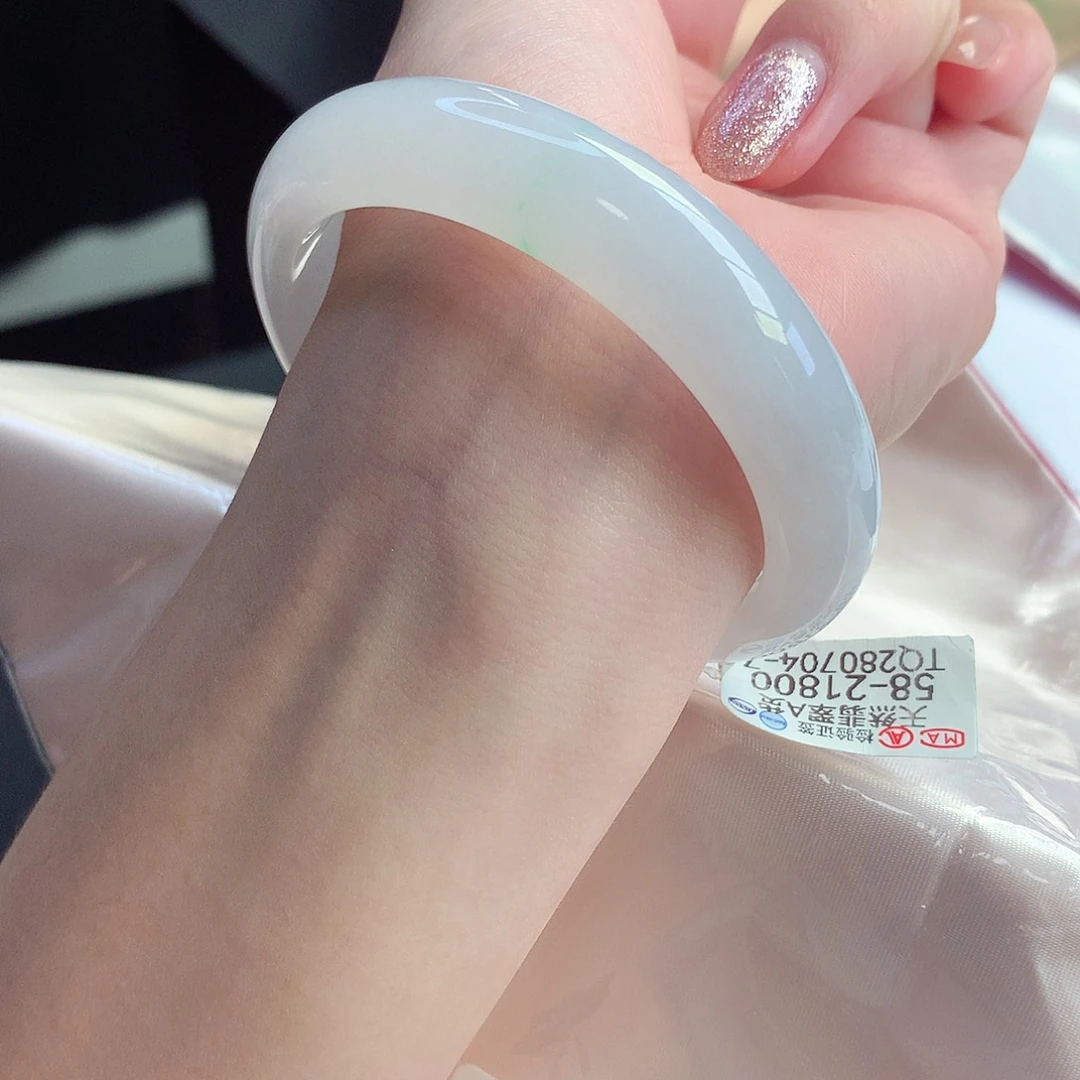 未镶嵌手镯翡翠天然A货翡翠58/59白月光女神镯落落大方