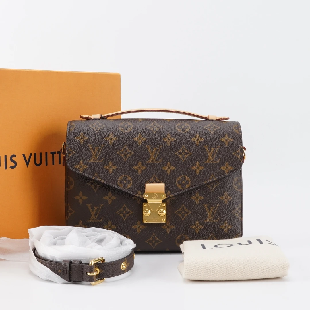 99新 LouisVuitton/路易威登 老花邮差包手提包单肩包