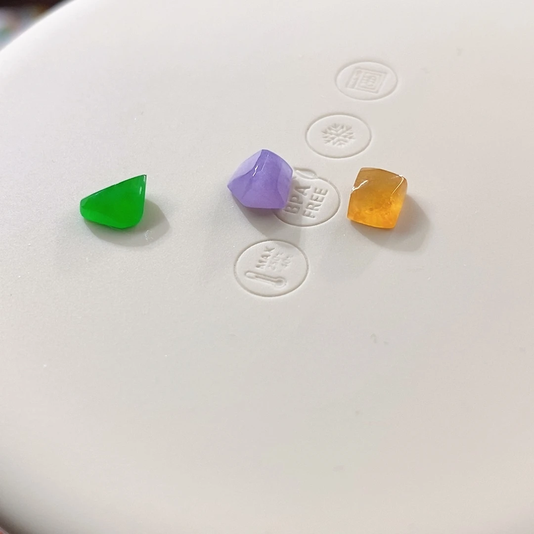 翡翠裸石浓颜系彩色随行一组