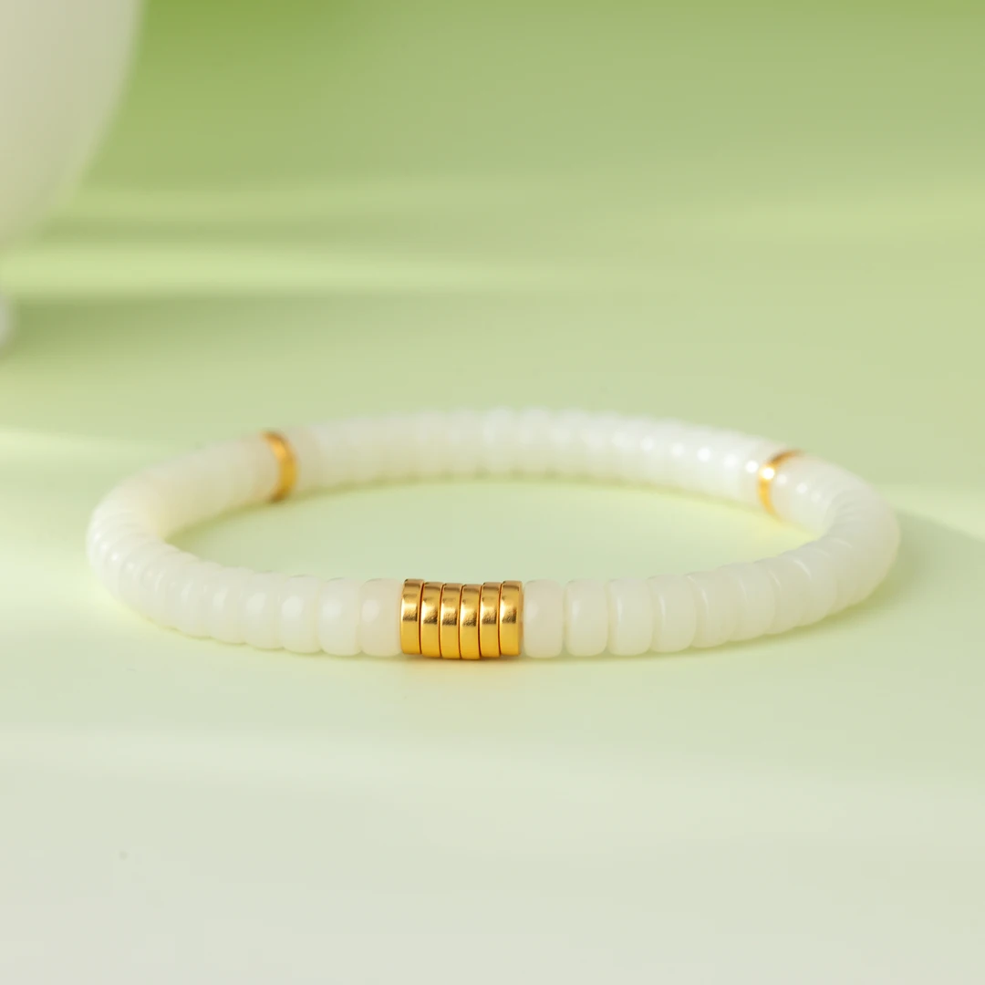 【央博玉专属】和田玉S925米达直切手串25SL-MDZQ-S925多样性发