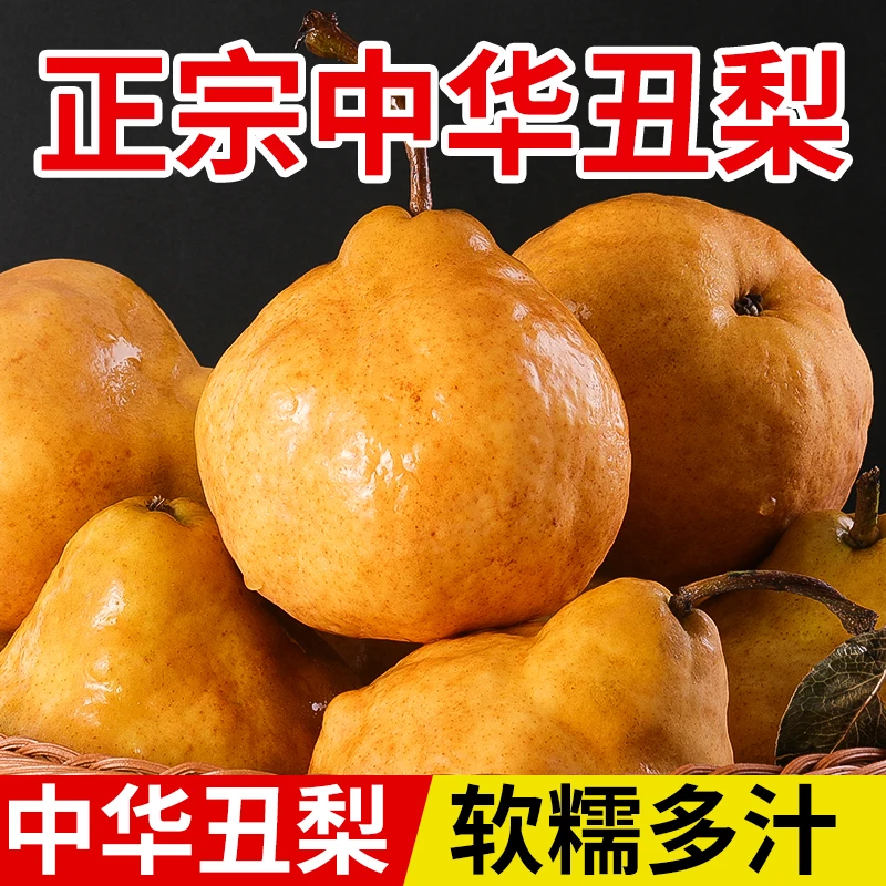 山东烟台丑梨软糯多汁放软吃爆甜整箱批发包邮