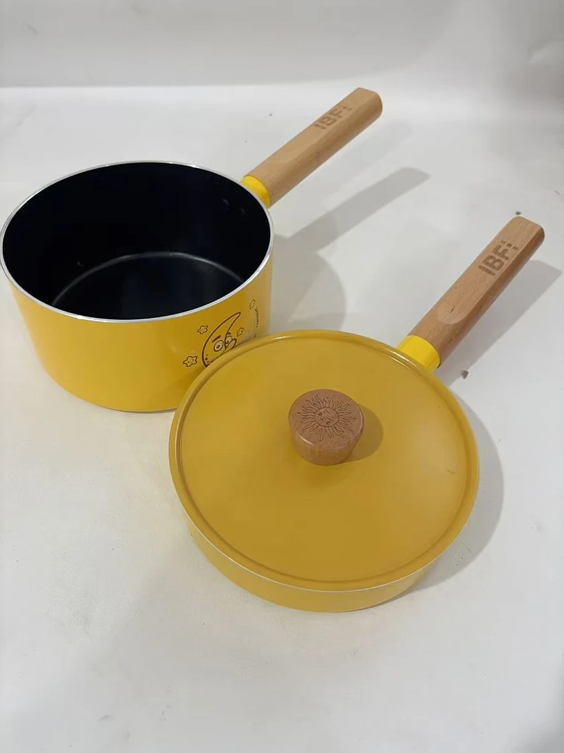 《新疆包邮》黄色煎锅套装