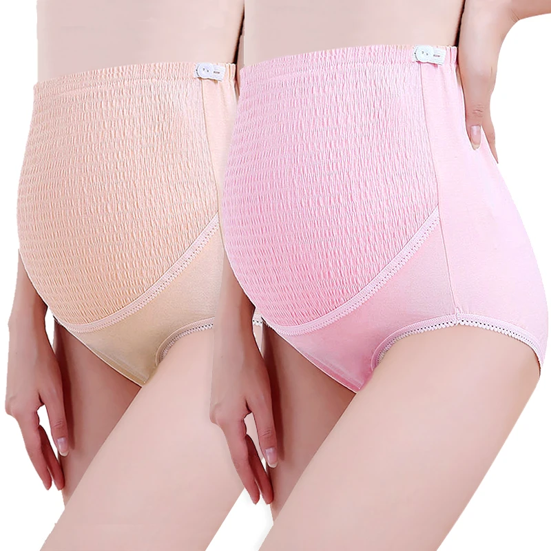 梦美美孕妇高腰内裤纯棉孕中晚期薄款透气大码可调节孕期专用裤头