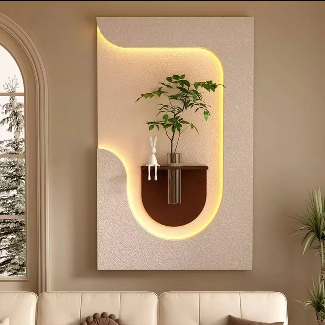 水培绿植装饰画墙壁灯入户玄关客厅背景墙花瓶挂画新款高端Z04