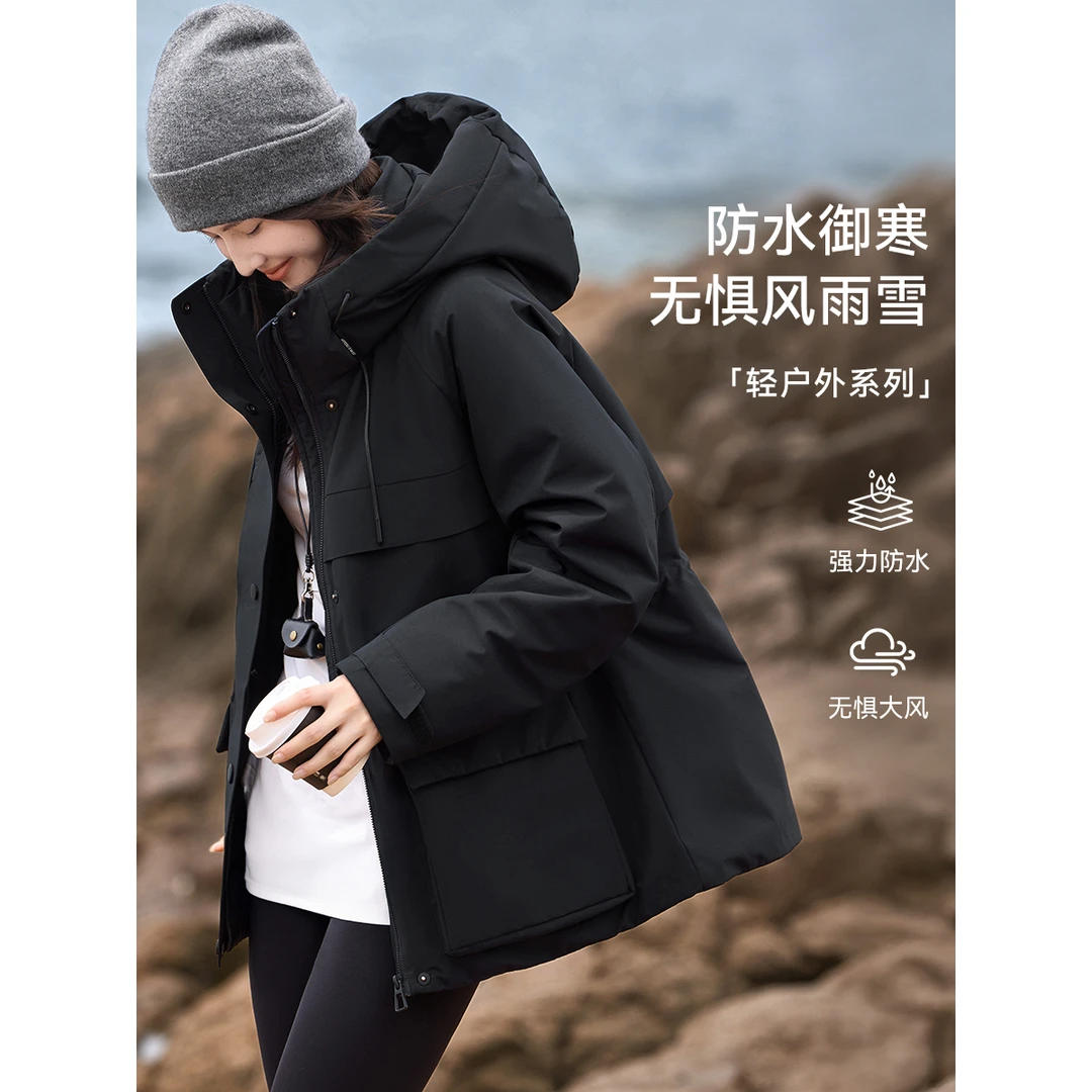 XWI/欣未【三合一面料棉衣】25年冬保暖轻户外工装派克棉衣1274