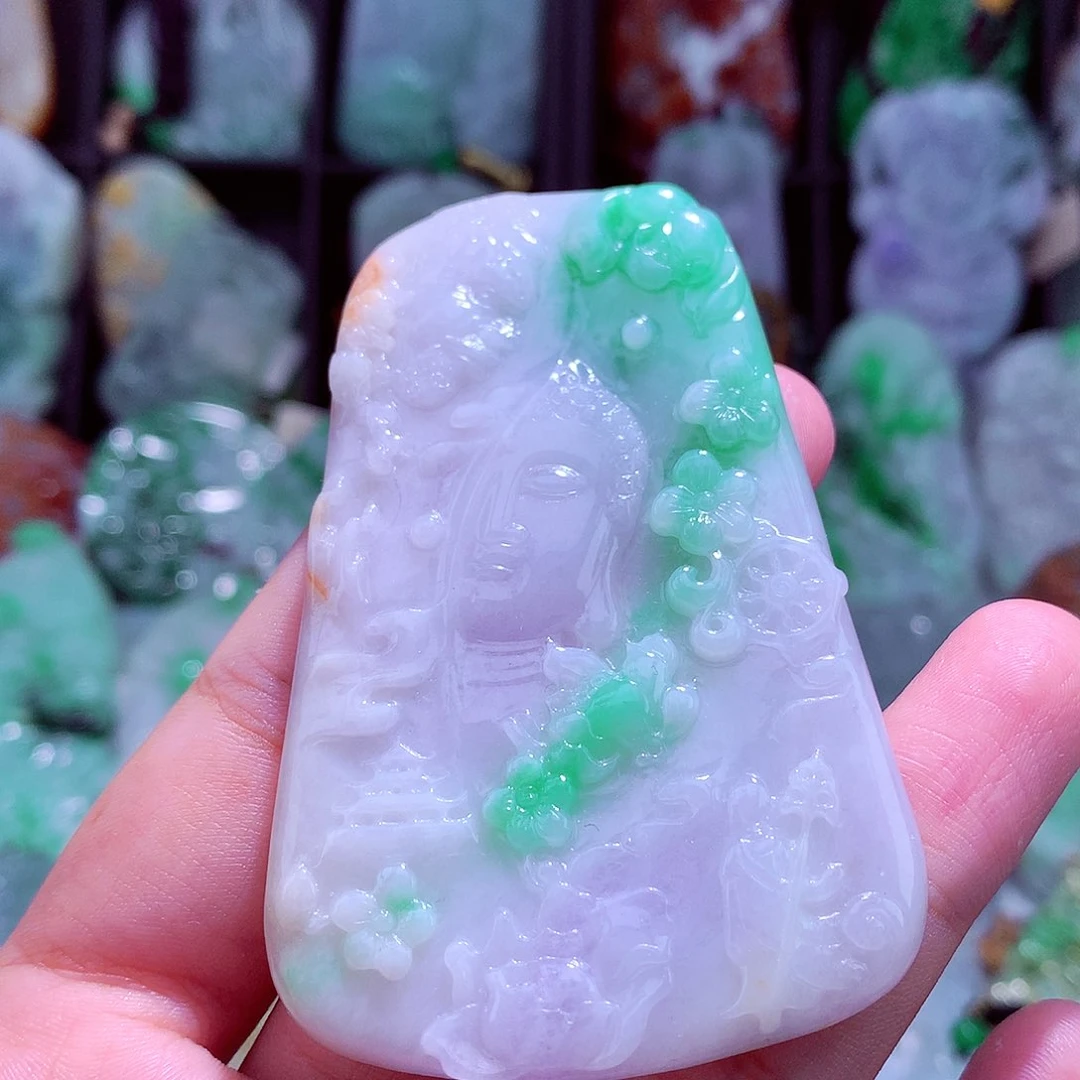 颈饰未镶嵌翡翠天然