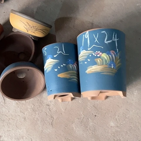 紫砂花盆高桶盆一大一小