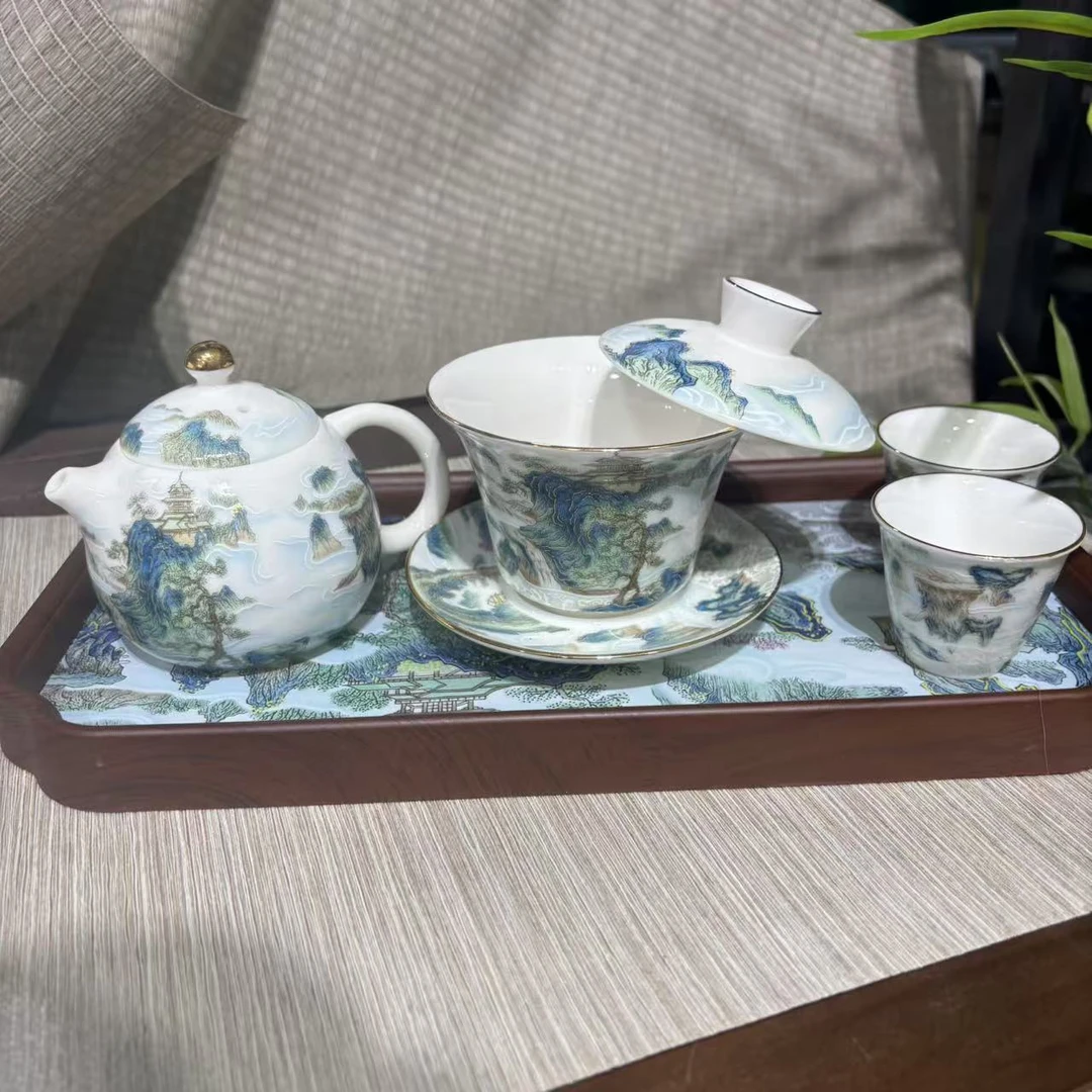 【中国邮政专属链接】千里江山茶具套组mc073