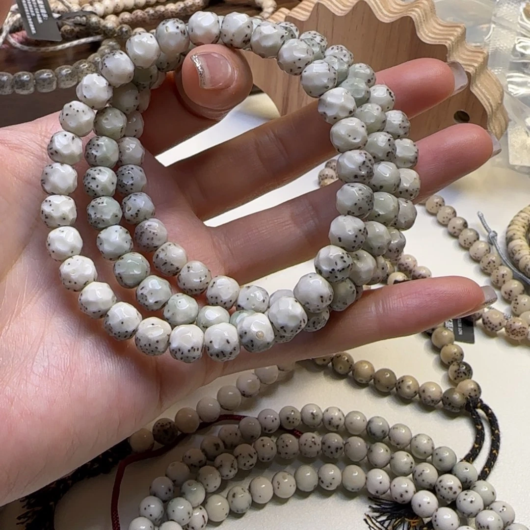 星月菩提手串石玉8×7无相大留白