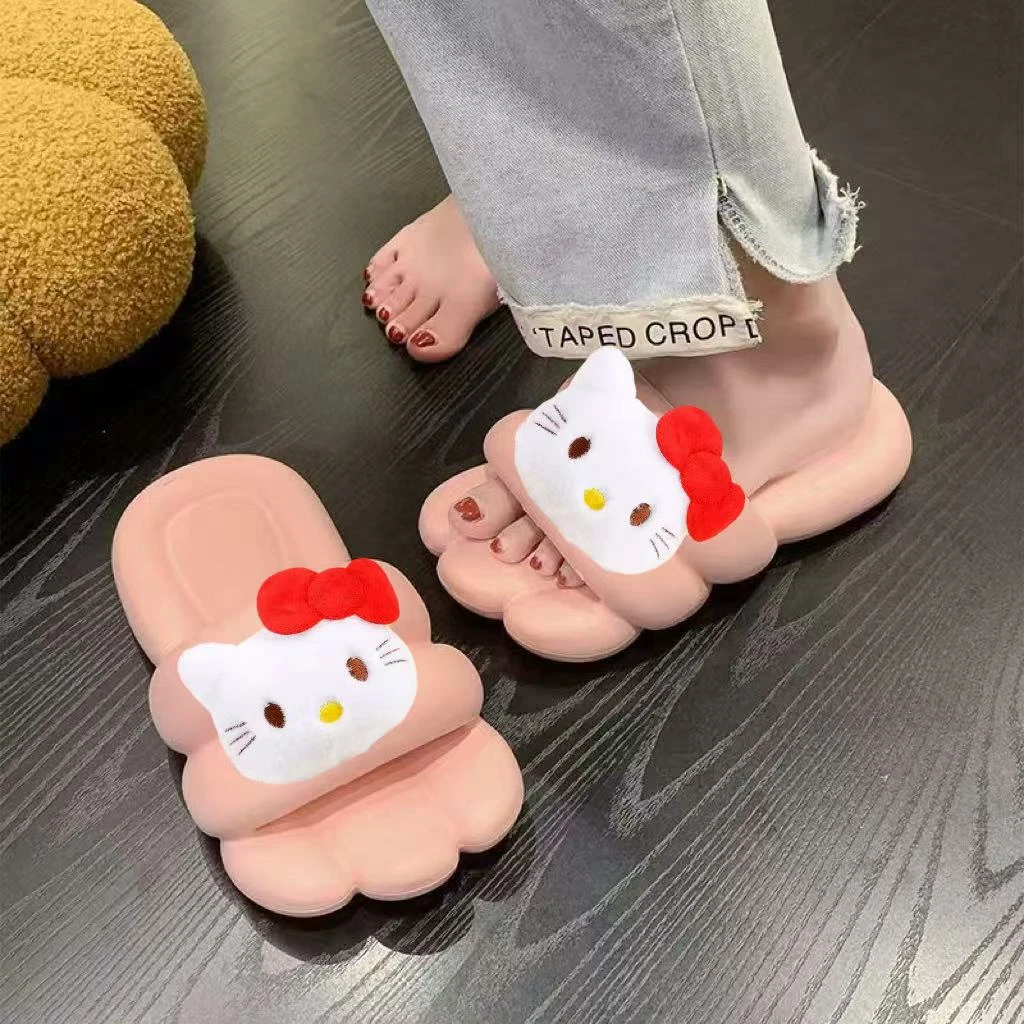 卡通家用网红超火2025夏季新款增高轻便百搭厚底防滑外穿居家拖鞋