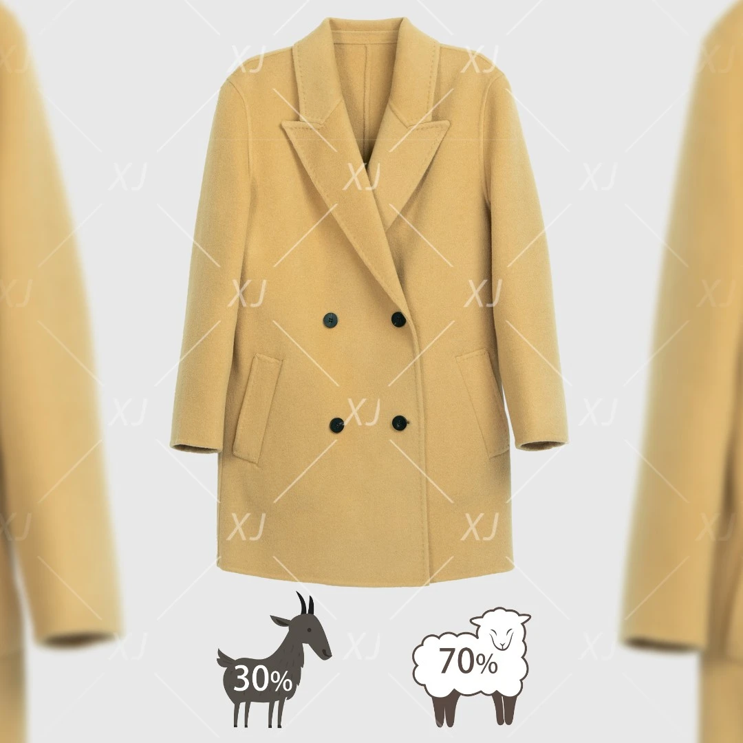 2025【30羊绒短款】高定双面羊绒西装女外套高端商务百搭73018