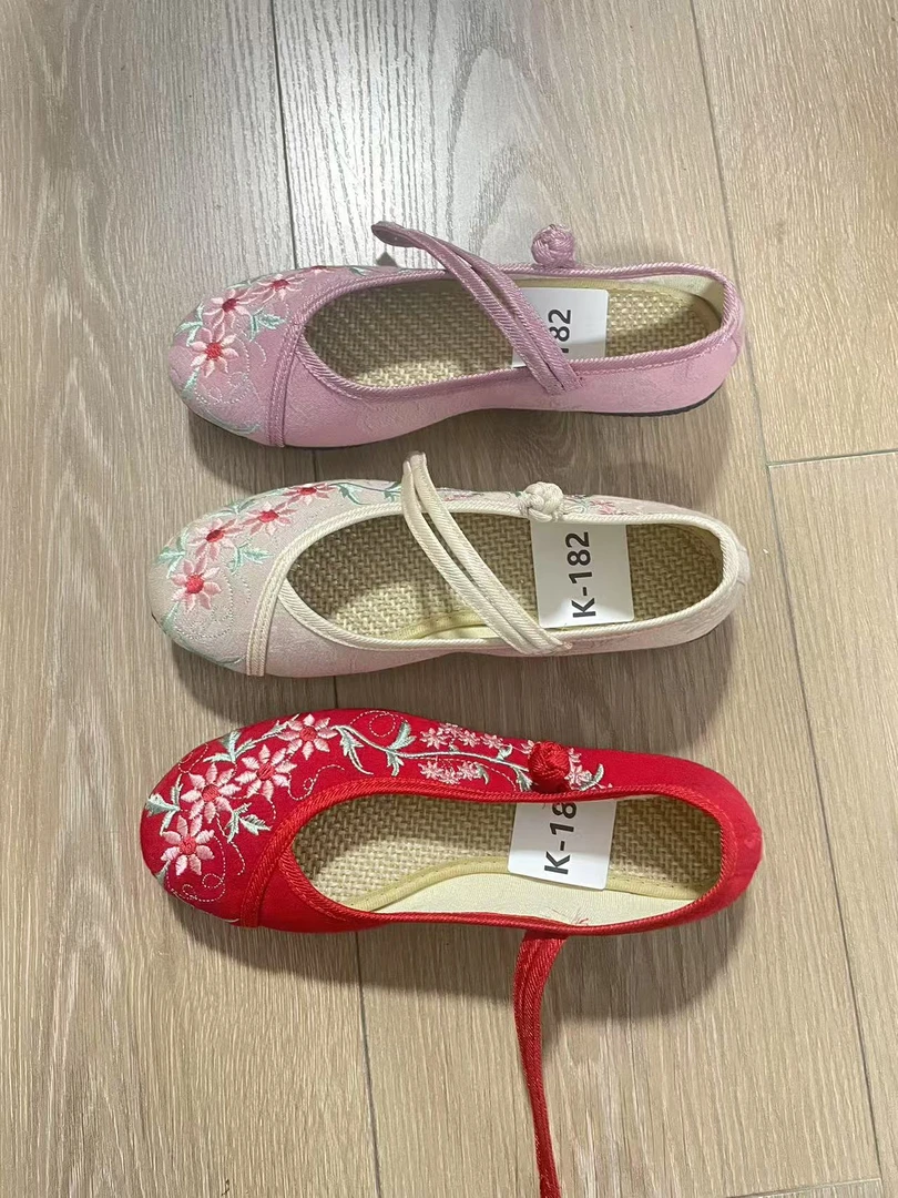 K-182 老北京布鞋圆头平底软底民族风女妈妈鞋