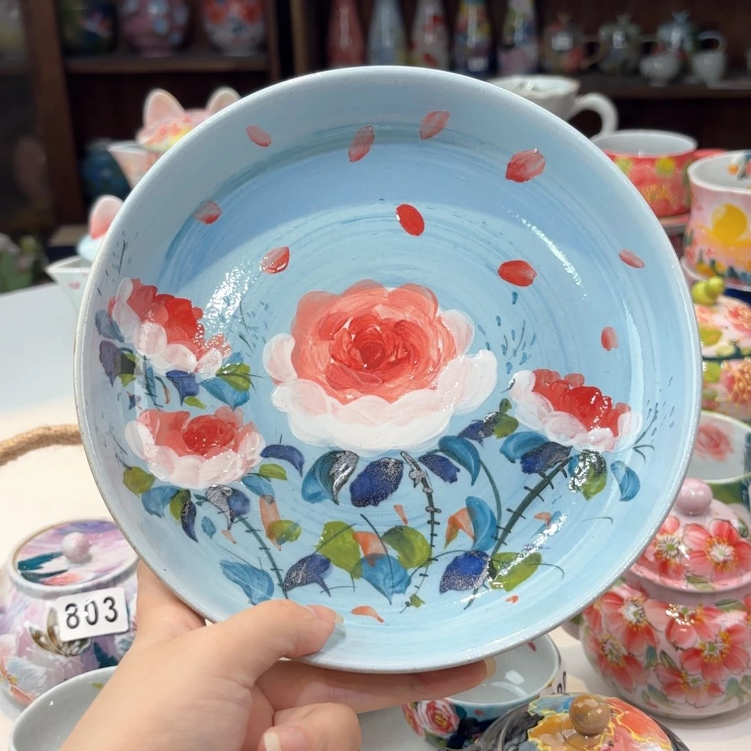 景德镇手绘高温釉下彩陶瓷茶具