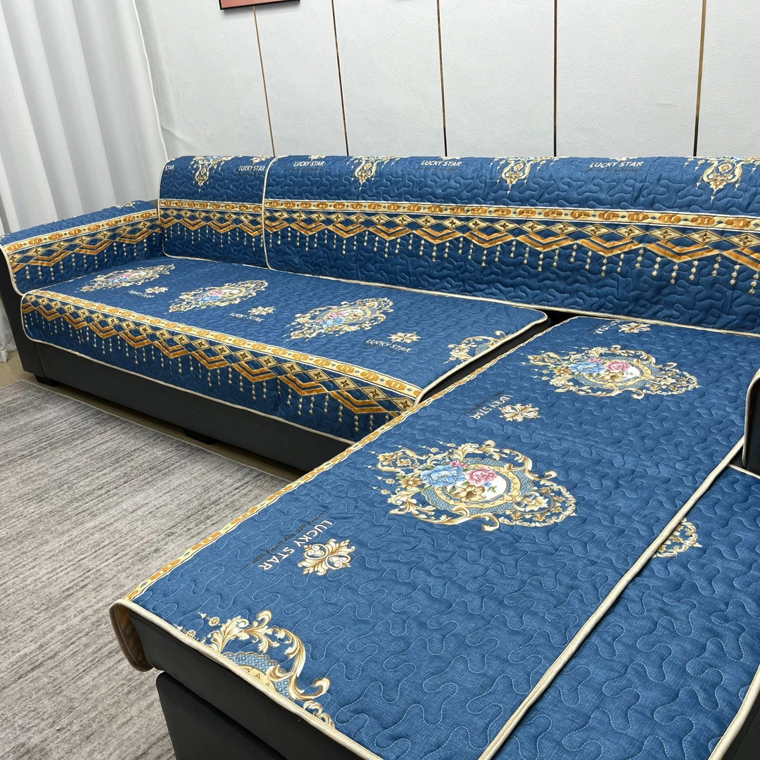 一套四张防滑沙发垫四季通用全盖沙发套罩简约现代包邮轻奢靠背巾
