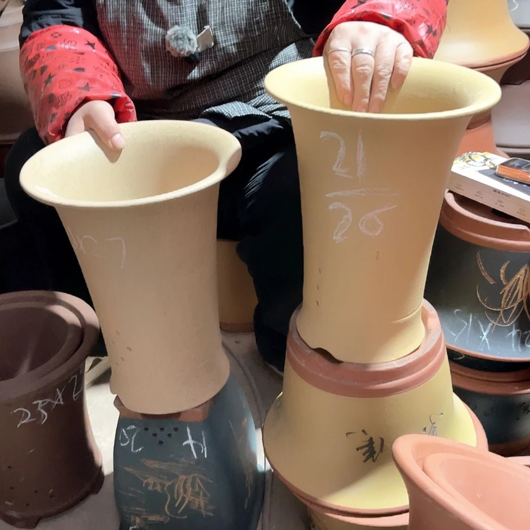 紫砂花盆高兰盆两个