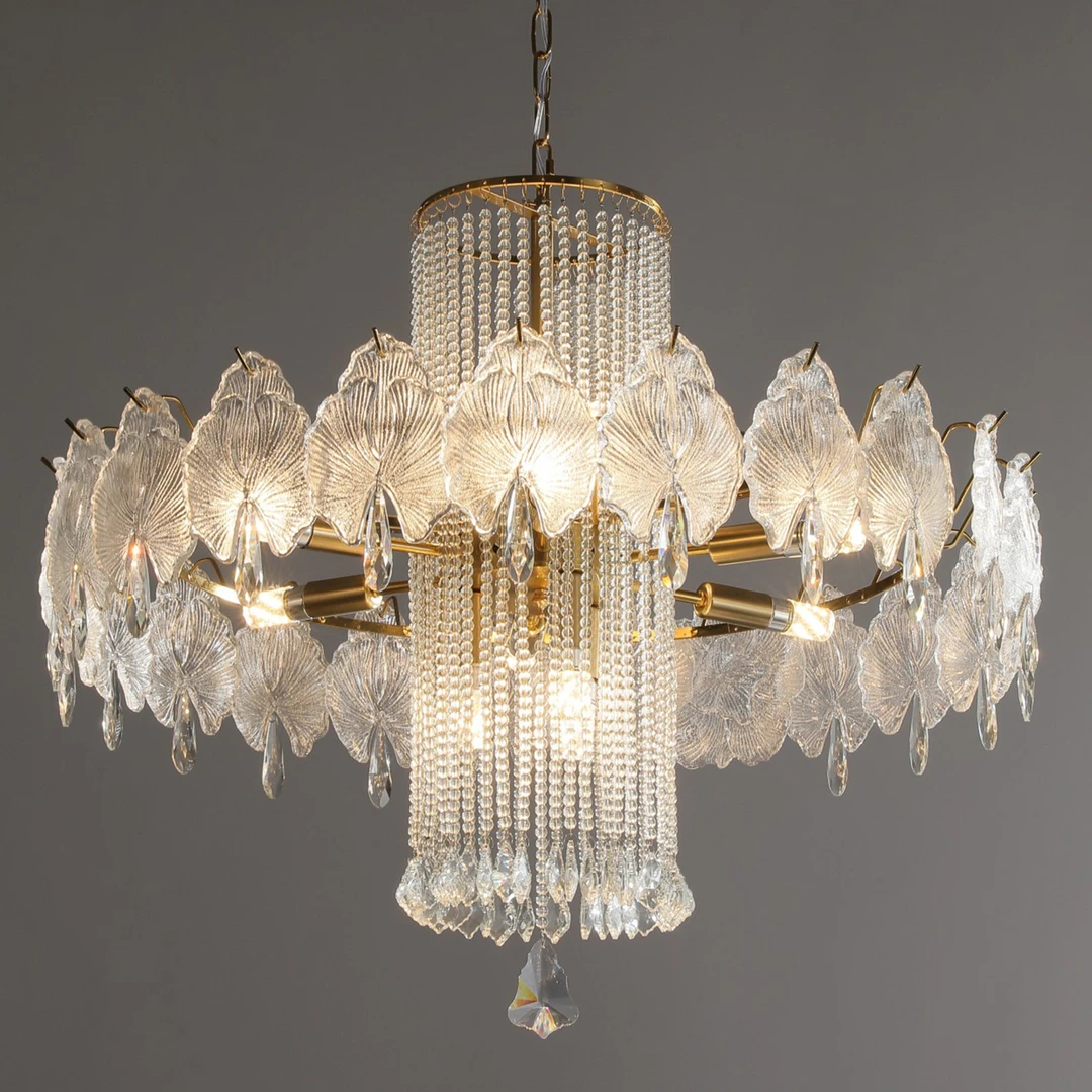 法式轻奢珍珠吊灯奶油风别墅大厅主灯主卧公主房浪漫温馨护眼灯具