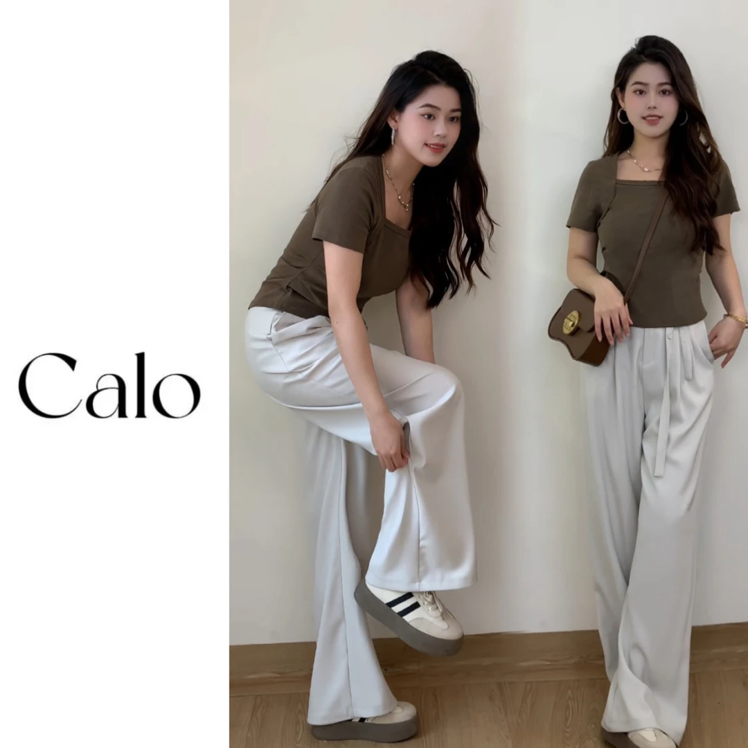 2025夏季方领V领上衣正肩短袖T恤大码胖mm别致气质小衫显瘦休闲裤