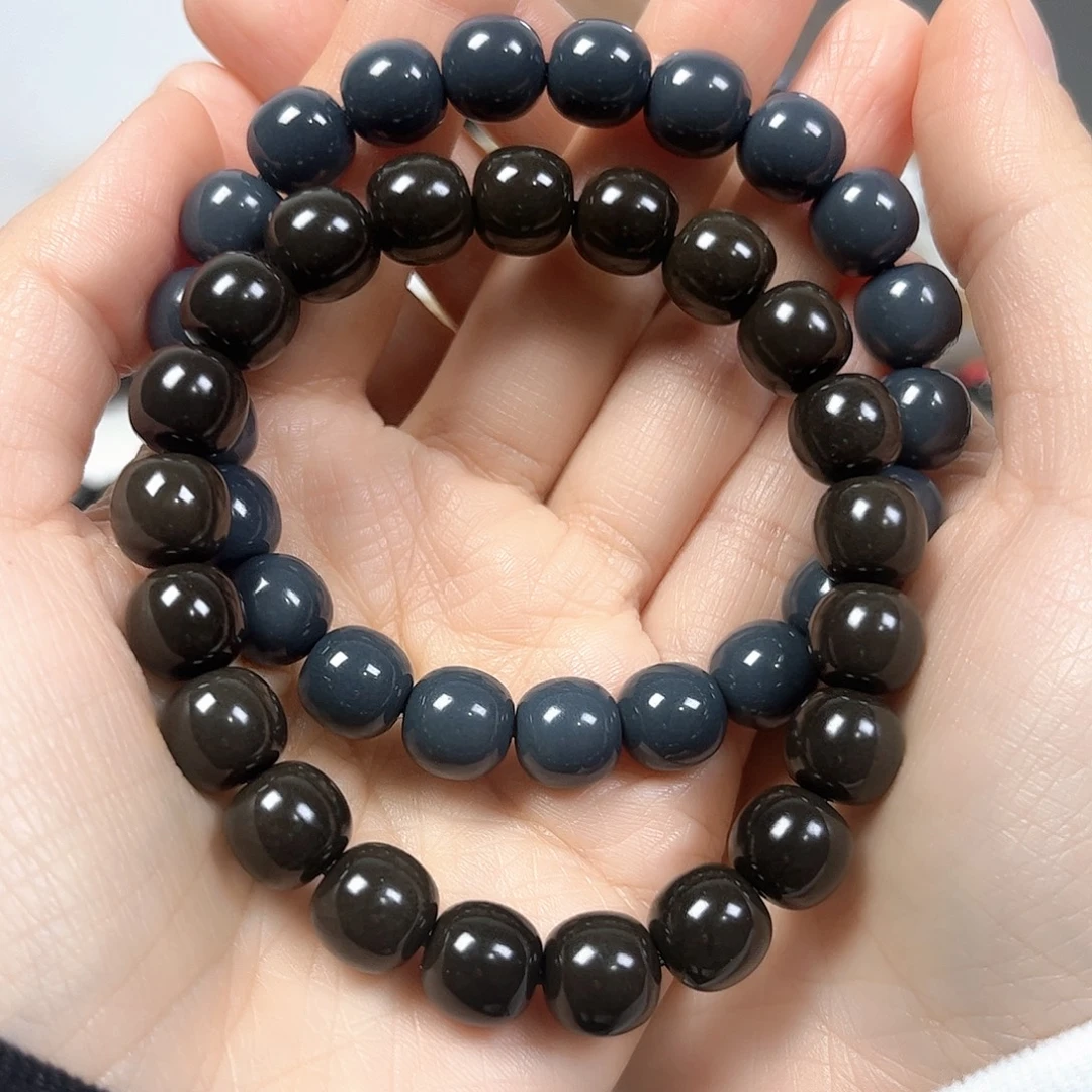 像***风和田玉未镶嵌手链卡10老形珠