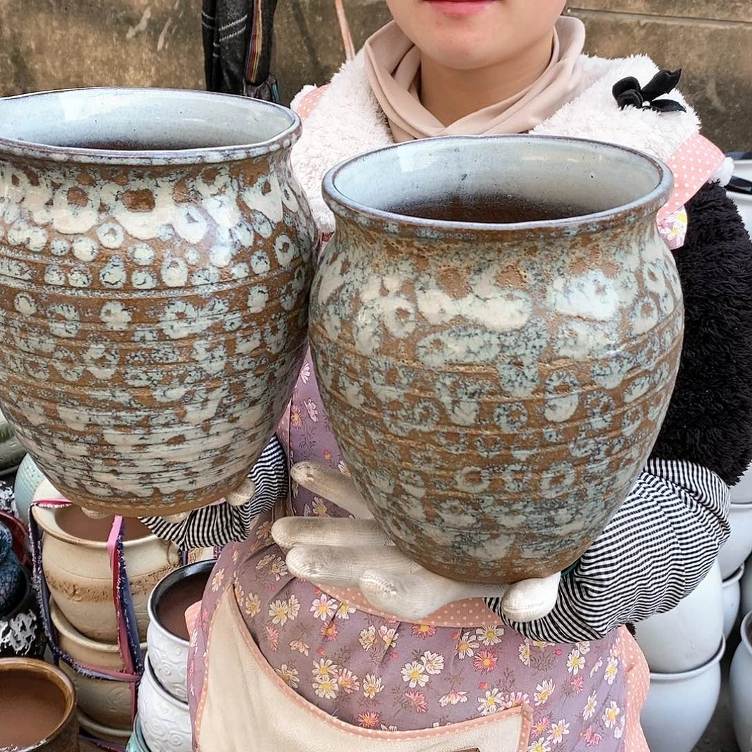 紫砂花盆瑕疵口17高21