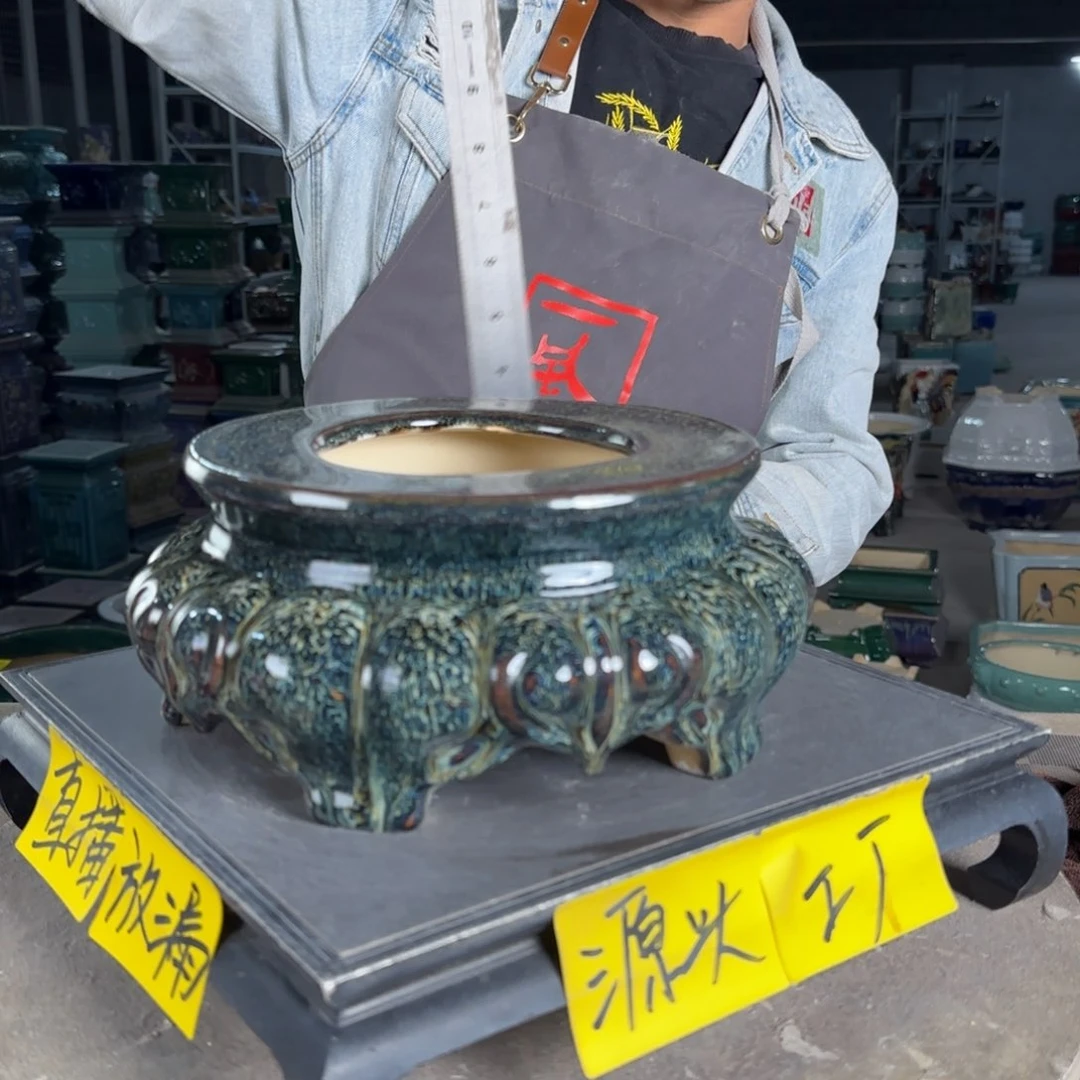 一风堂石湾花盆面宽21，高12