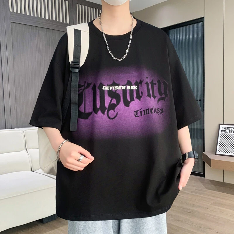 2025年夏季新款潮流青少年活力创意字母大童T恤宽松休闲百搭时尚