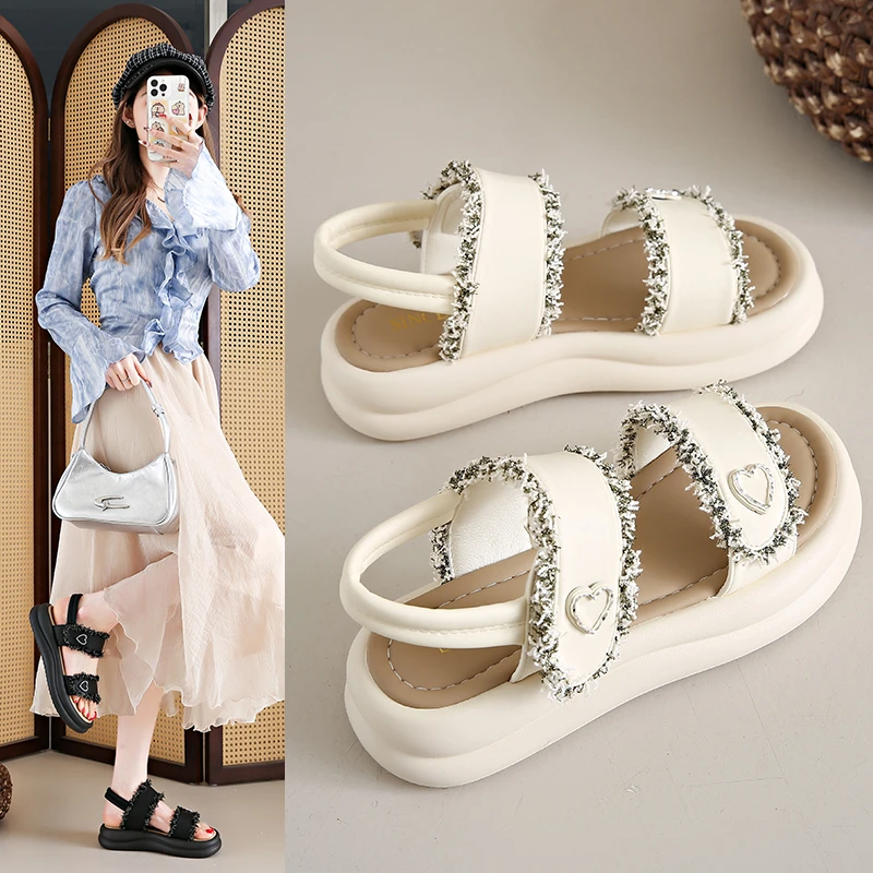 厚底凉鞋女2025新款夏季外穿时尚百搭休闲防滑女鞋