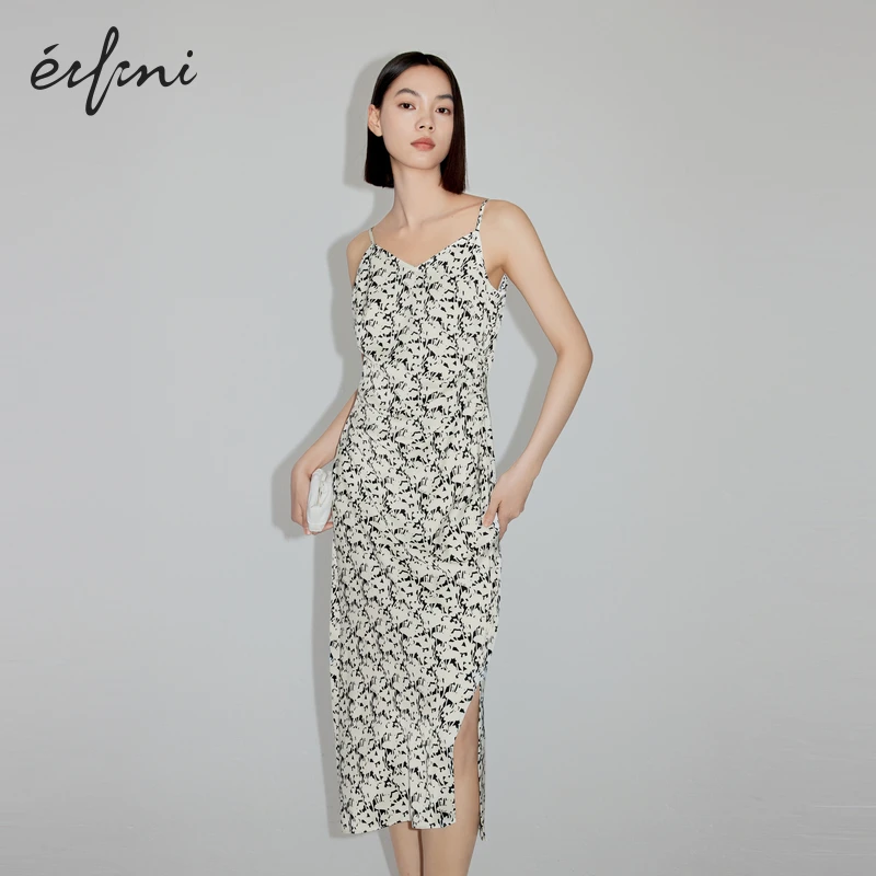 【商场同款】伊芙丽法式复古碎花吊带裙女25夏季新款裙子1F3290591