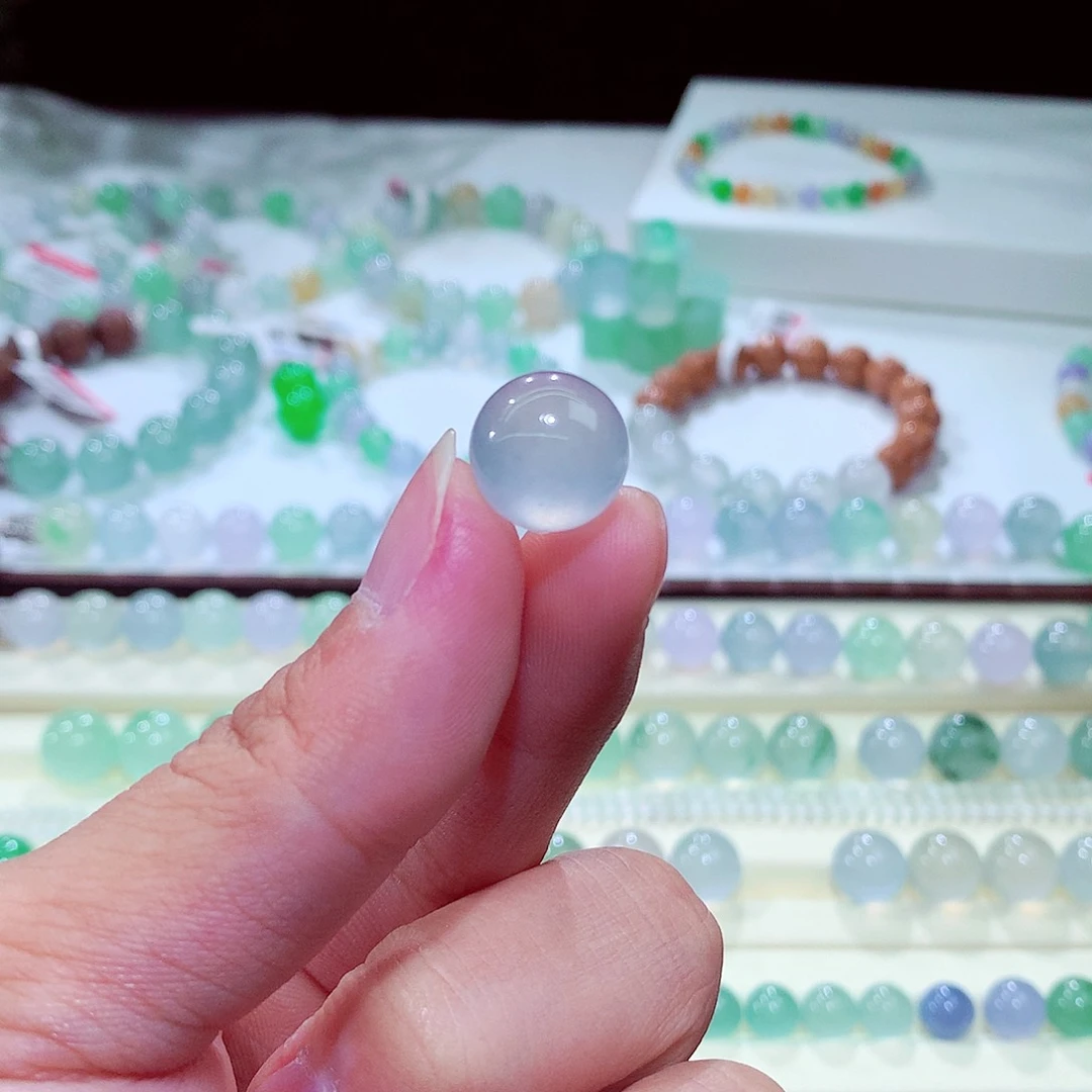 未镶嵌手串翡翠卡13玻璃杠光