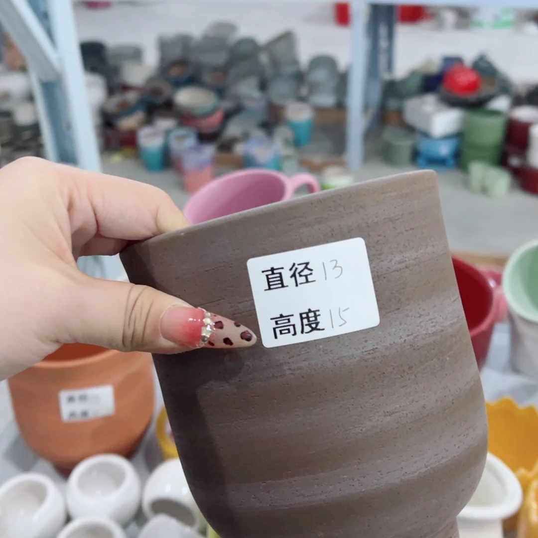 有孔，陶瓷花盆满10米包邮发货