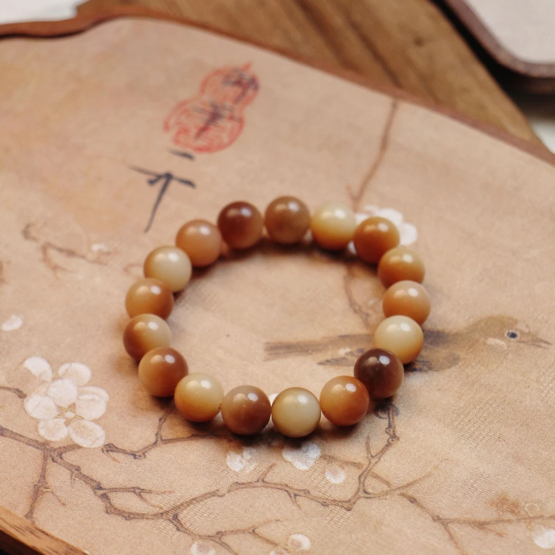 非金属木质手链 咖啡手工手串卡12m菩提单圈精美素圈素串手饰配饰
