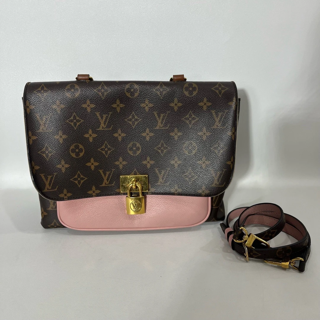 95新 LouisVuitton/路易威登 捐金沉珠/锁头邮差包单肩
