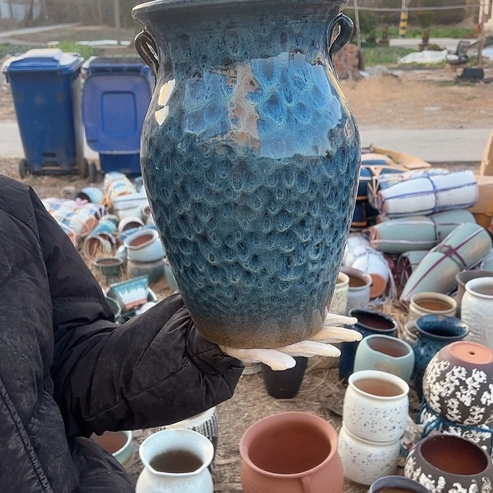 紫砂花盆高度32口20