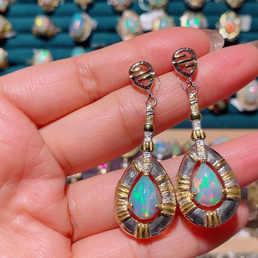 欧泊欧泊耳饰银S925镶嵌