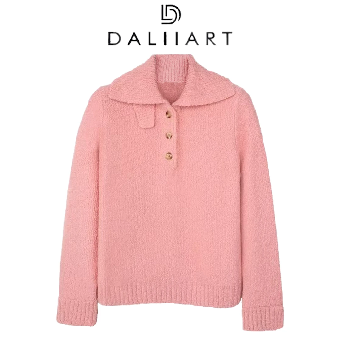 DALIART 花纱圈圈粉 黑标康宝莱及细美丽诺630克长针织衫DLTX0679