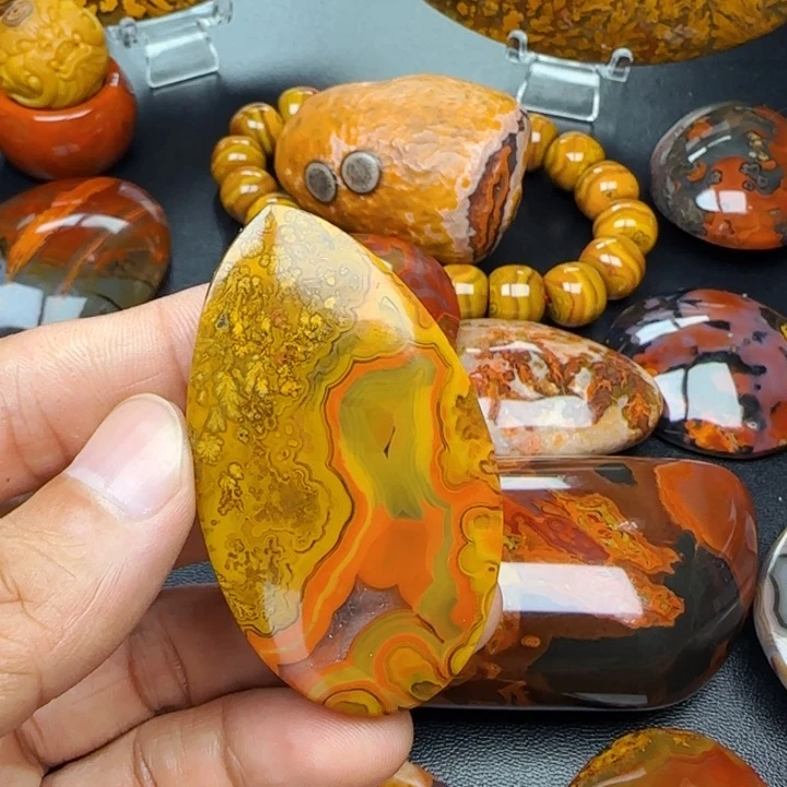 老***孟玛瑙/玉髓首饰未镶嵌