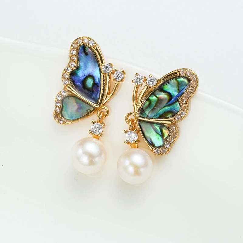 阁主珠宝天然珍珠蝴蝶耳饰【多样性发其一】【多样性发其一】