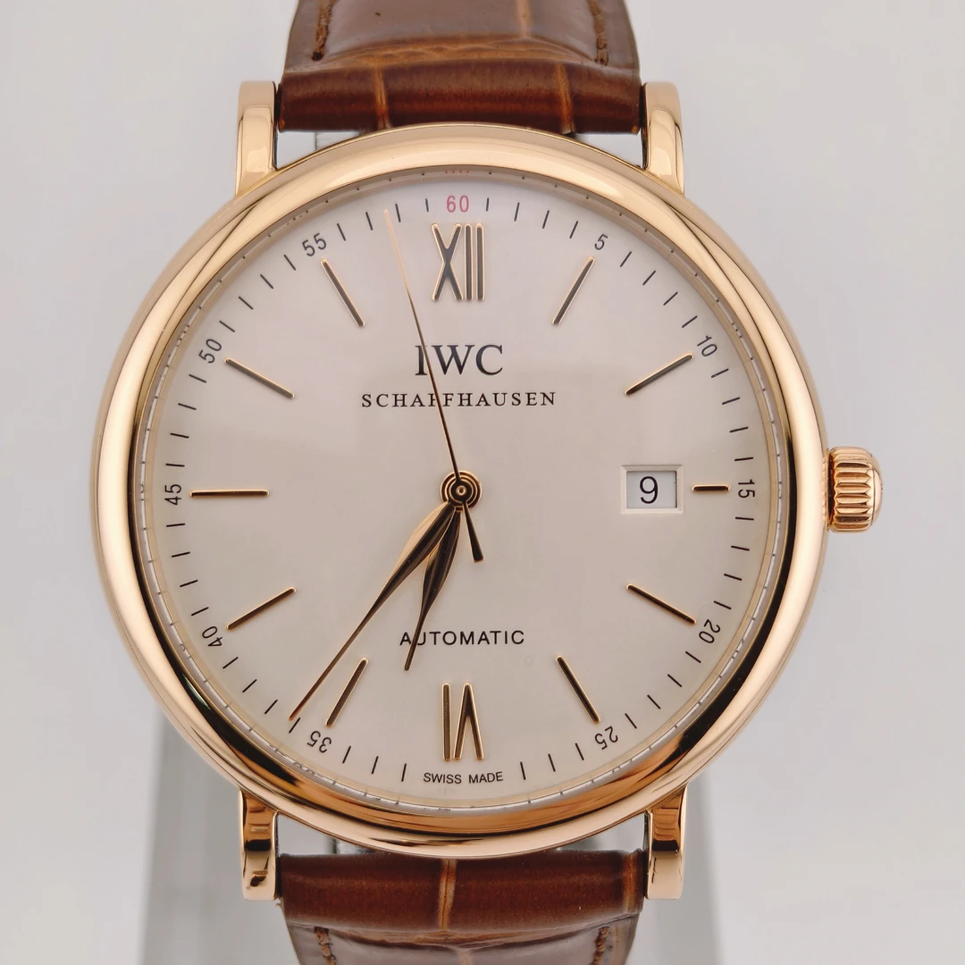 95新 IWC/万国 柏涛菲诺/40mm/18k通体金/自动机械/男士腕表