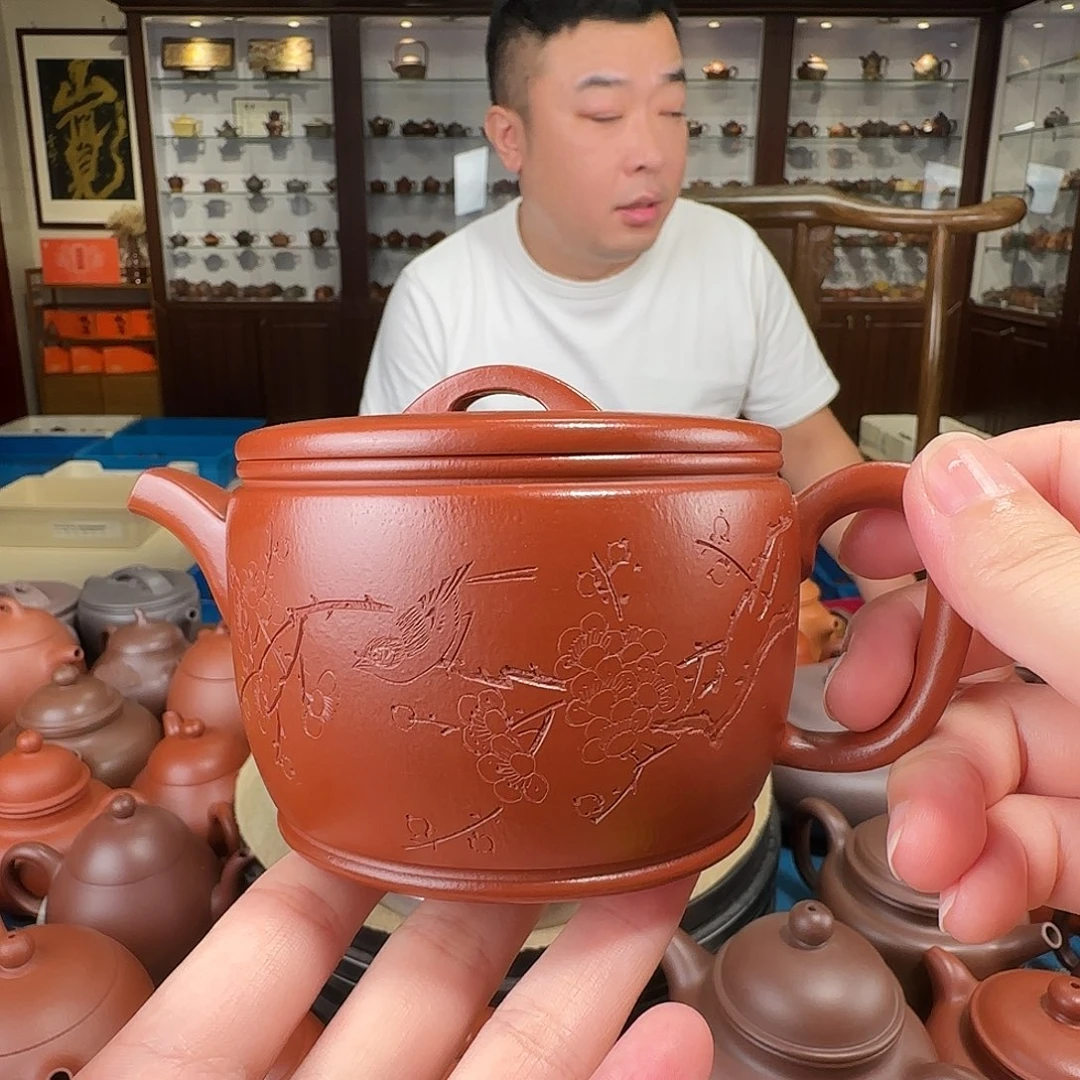 茶壶紫砂汉瓦朱泥
